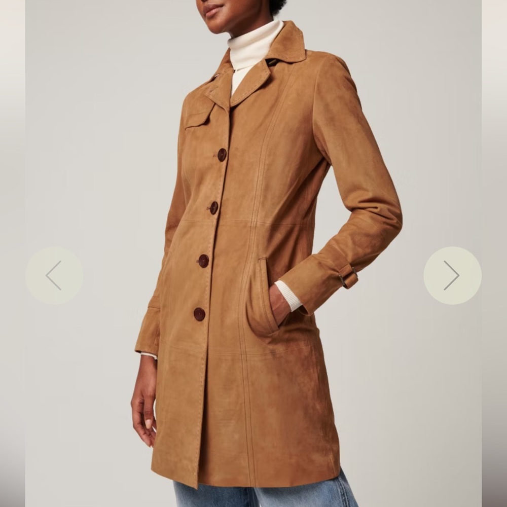 OVERLAND | Mia Suede Trench 100% leather